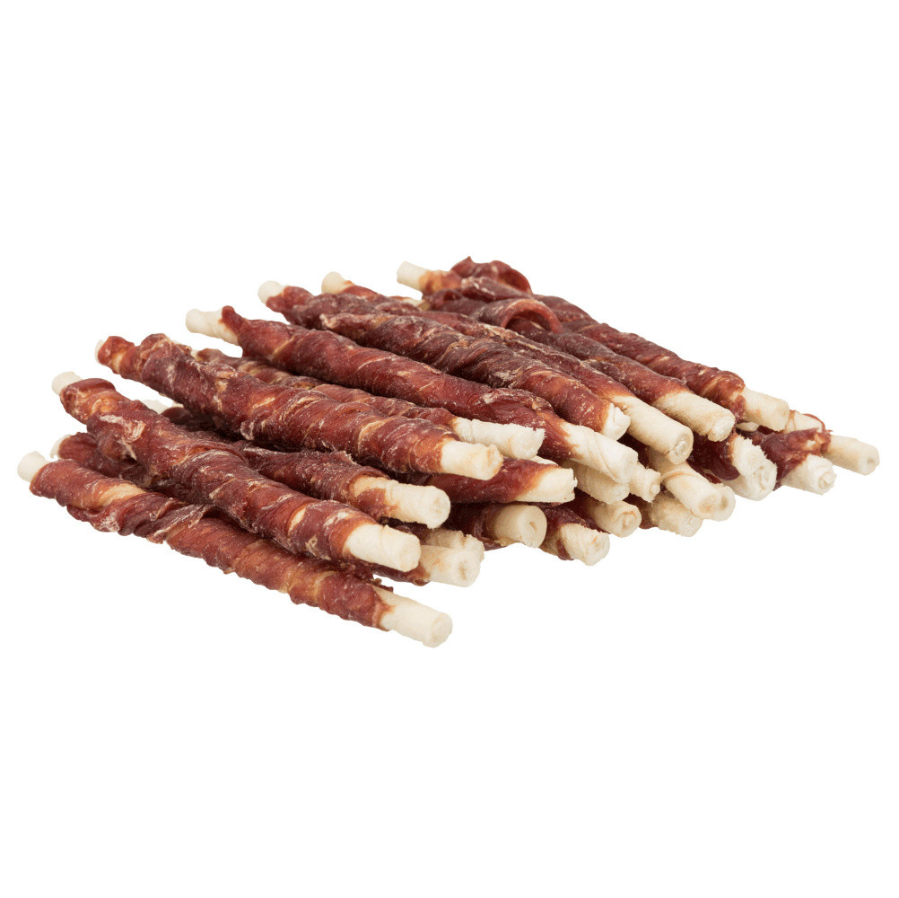 Recompensa DENTAFUN Pentru Caini, Stick Rasucit cu Carne de Rata, 12 cm | 240g | 30buc