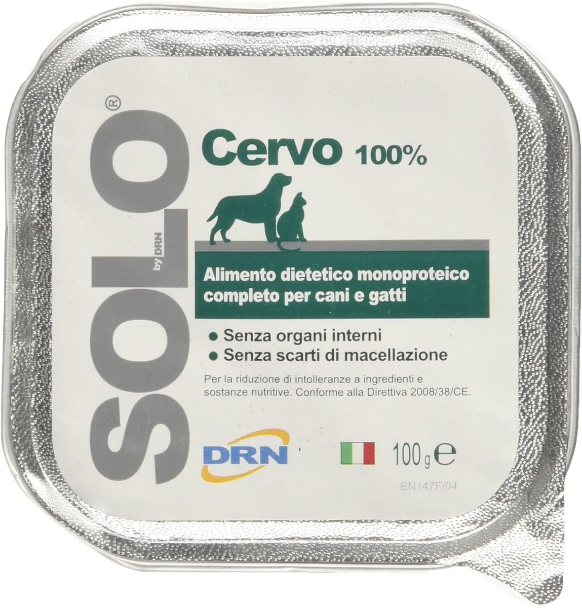 SOLO DRN, cu Cerb, Hrana  Umeda Dietetica Monoproteica Pentru Caini si Pisici, 100g