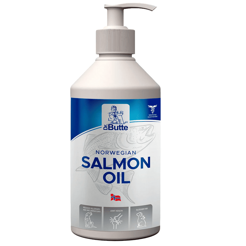 Dr. BUTTE Ulei de Somon Norvegian 1 L | Supliment cu Omega 3 pentru Caini si Pisici | Piele Sanatoasa, Blana Lucioasa si Imunitate
