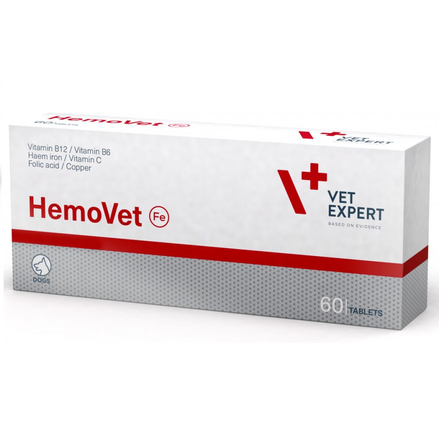 VET EXPERT HemoVet, Supliment Nutritiv Pentru Caini cu Anemie, 60 tablete