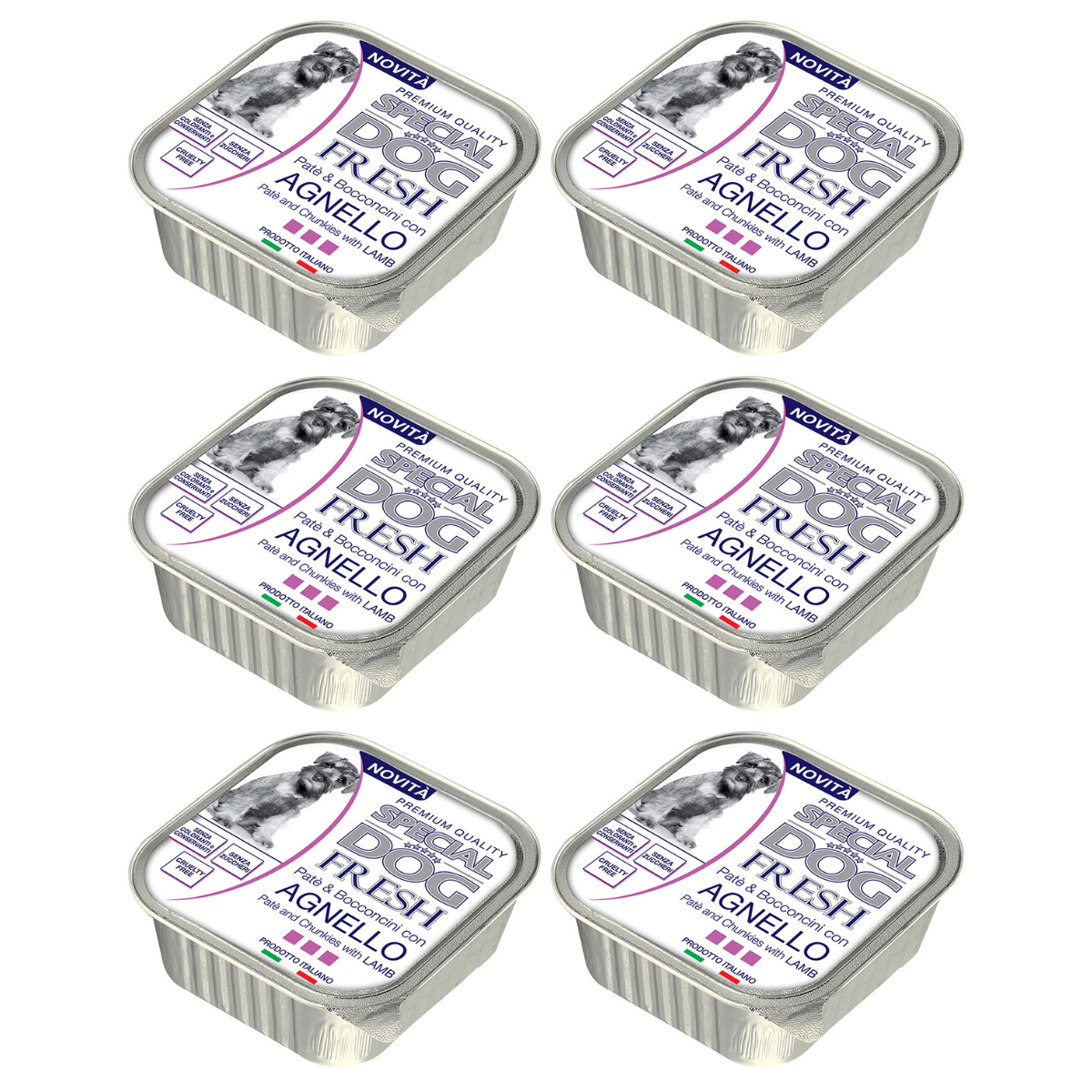 MONGE Special Dog Fresh, cu Miel, Set Conserve Hrana Umeda Pentru Caini (pateu cu bucatele de carne), 6x150g