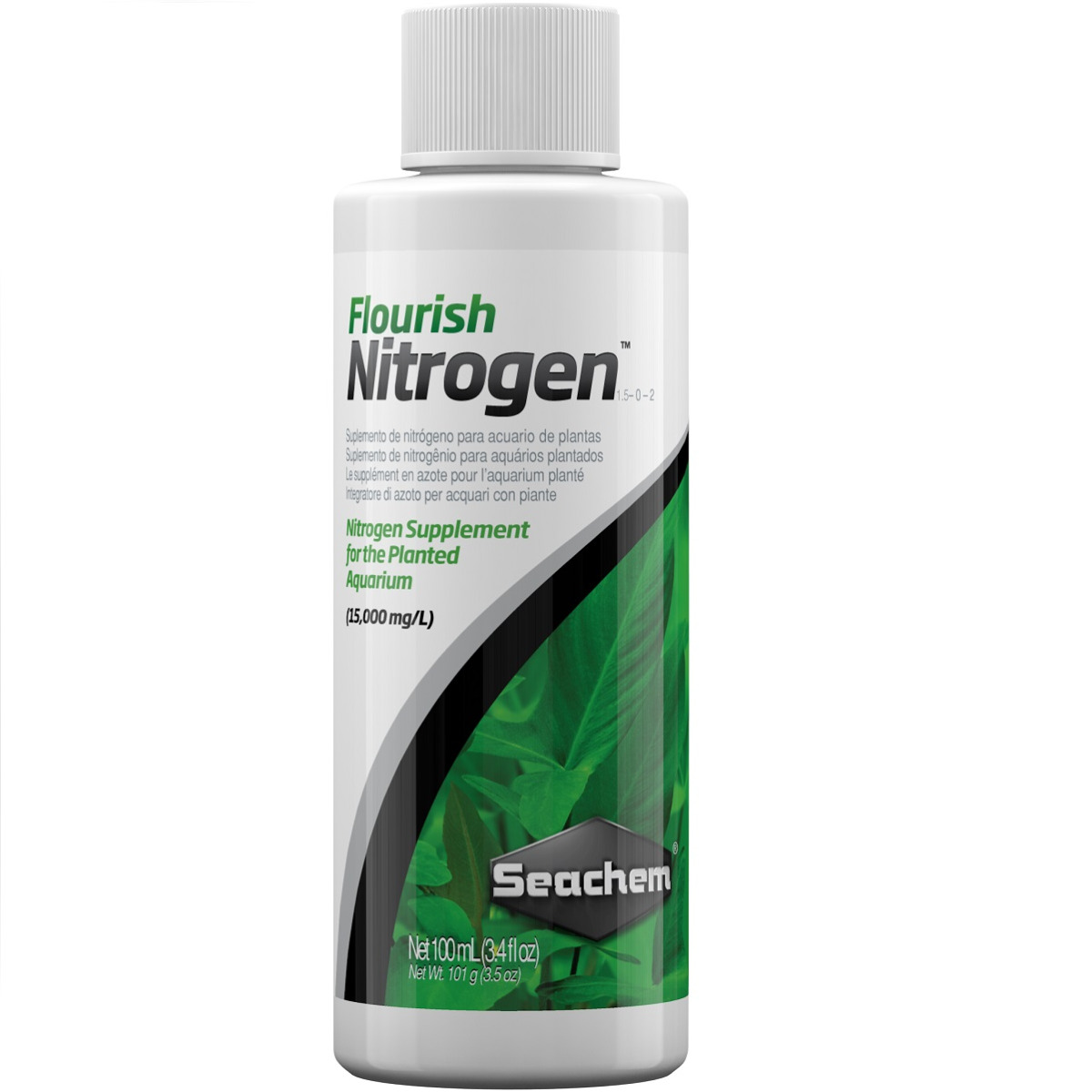 SEACHEM Flourish Nitrogen, Fertilizant Esential cu Azot pentru Plantele de Acvariu, 100ml