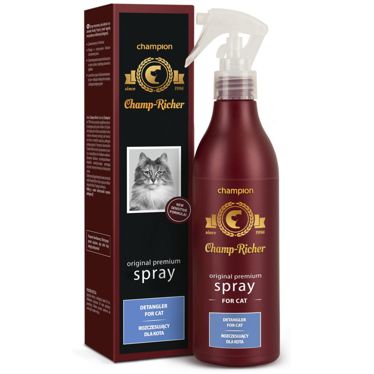 CHAMP RICHER  Spray Balsam Leave-in, Pentru Descalcirea Parului din Blana Pisicilor, 250ml