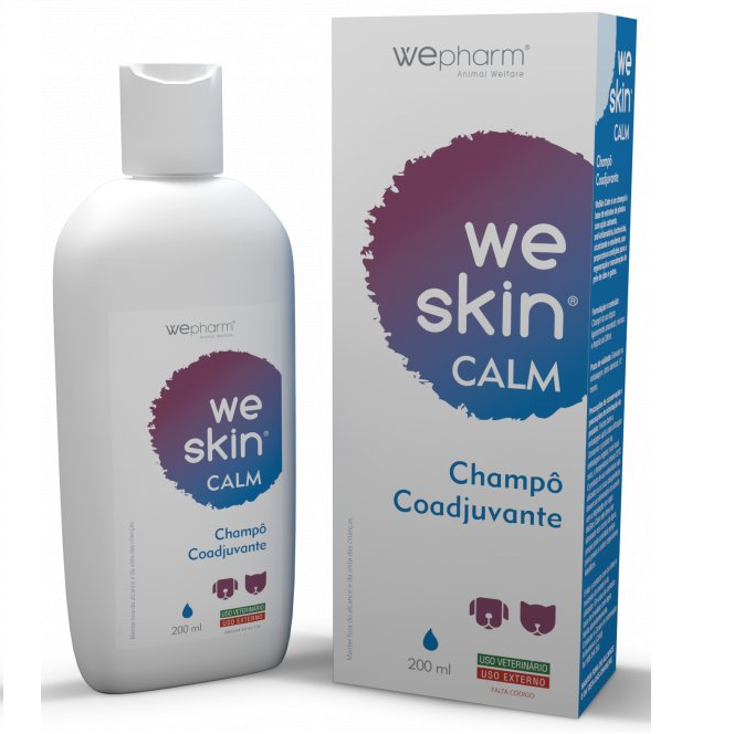 WePHARM WeSkin Calm Sampon 200 ml – Sampon Dermatologic Calmant pentru Caini si Pisici cu Piele Sensibila sau Iritata