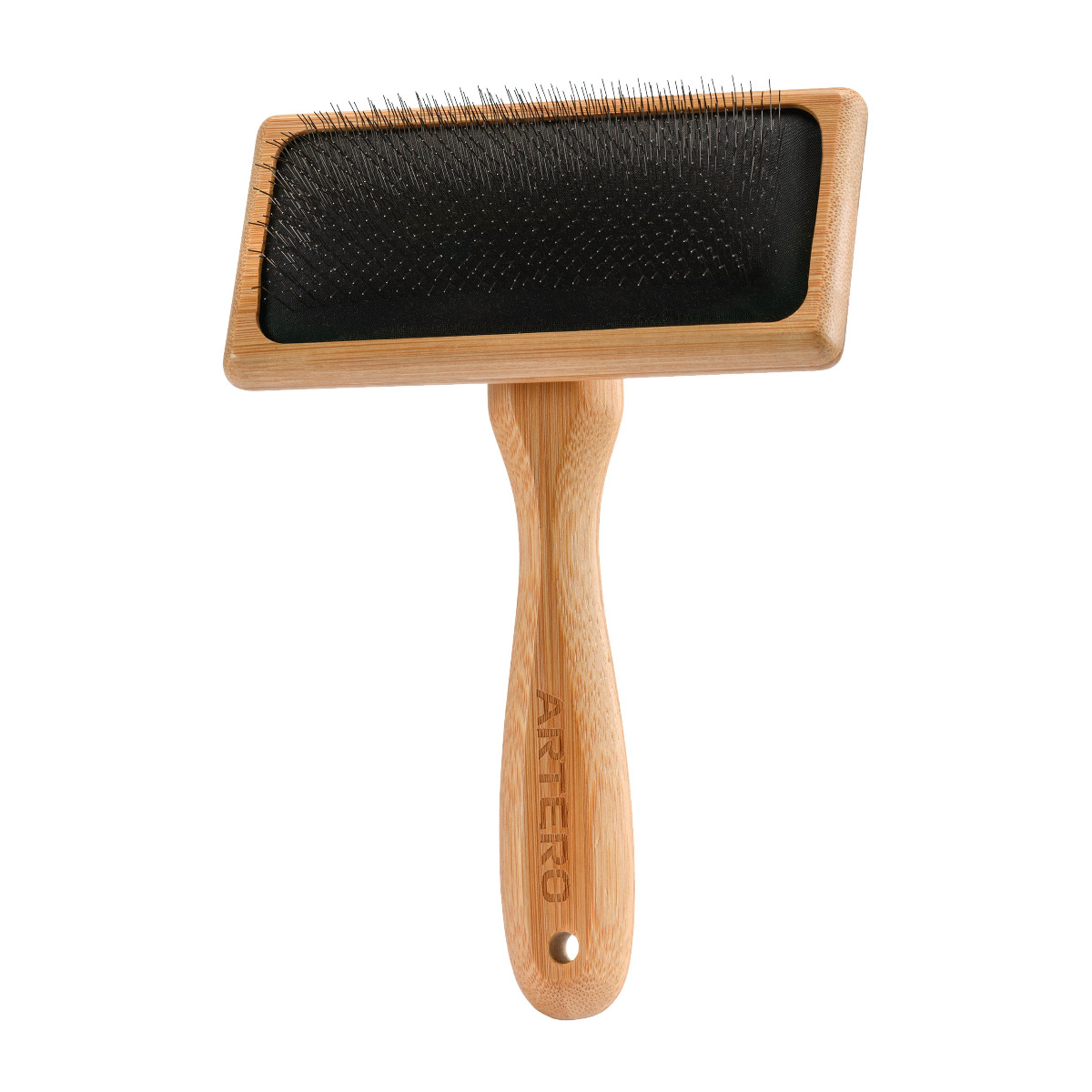 ARTERO NATURE COLLECTION Perie Slicker Profesionala, Pini Scurti, Fini, cu Varful Protejat Pentru Caini cu Blana Deasa, 18cm