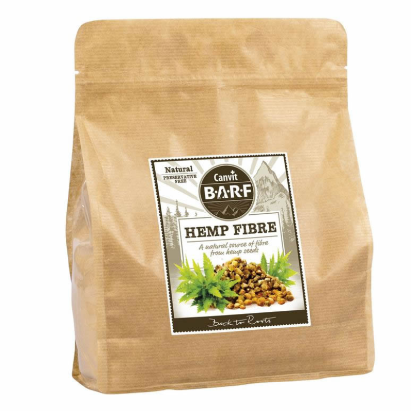 CANVIT BARF Hemp Fiber 800 g – Supliment Natural cu Fibre din Canepa pentru Caini si Pisici, Digestie Sanatoasa si Detoxifiere