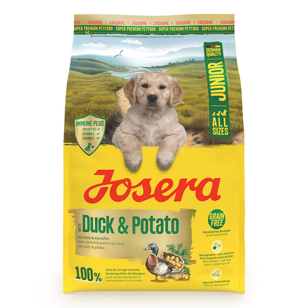 JOSERA Junior cu Rata si Cartofi 3 kg | Hrana Uscata fara Cereale pentru Catei Juniori | Suport Imunitar si Dezvoltare Optima