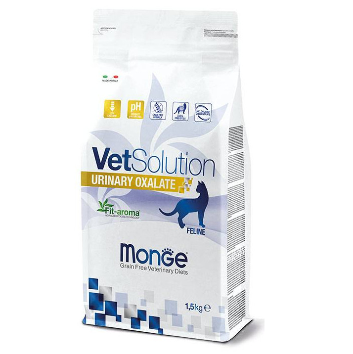 MONGE VETSOLUTION Urinary Oxalate Feline, Hrana uscata Pentru Pisici cu Afectiuni ale Tractului Urinar, 1.5kg