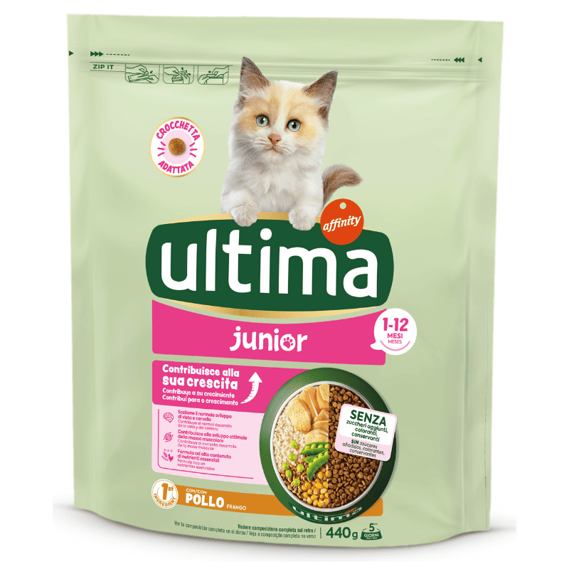 ULTIMA Cat  Junior, cu  Pui 400 g | Hrană Uscată pentru Pui de Pisică | Ușor Digerabilă și Suport pentru Creștere Sănătoasă