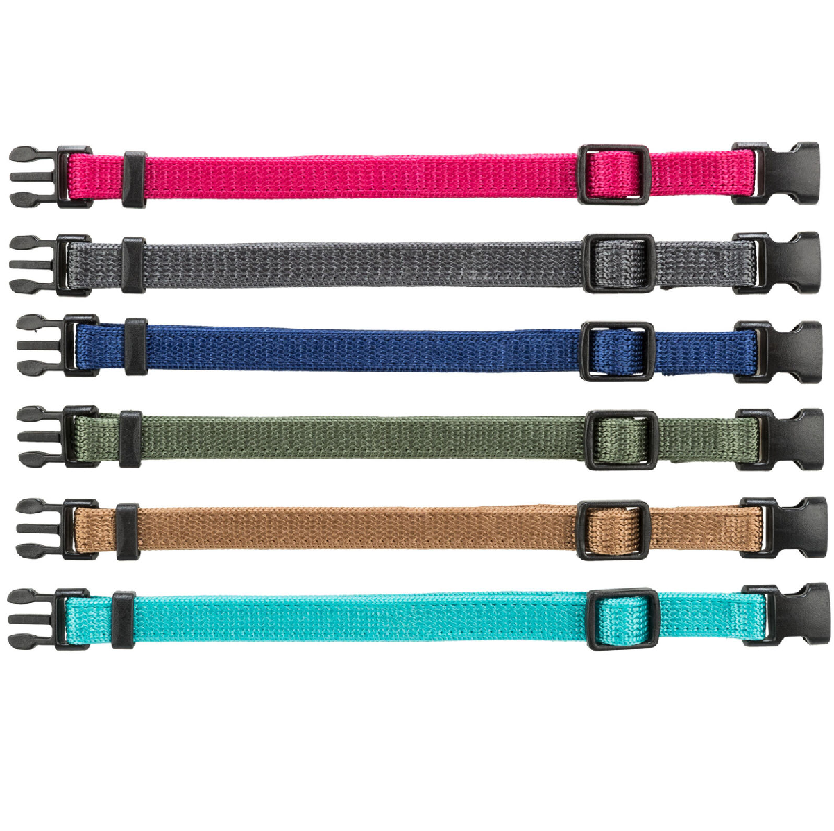 Set 6 Zgarzi Colorate Pentru Identificarea Puilor de Catel, Reglabile, Marime M-L, 22-35cm