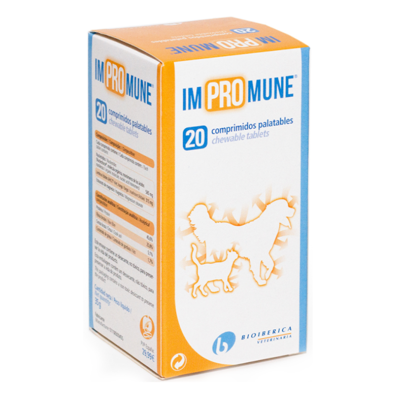 IMPROMUNE 20 Comprimate – Supliment pentru Susținerea Sistemului Imunitar la Câini și Pisici
