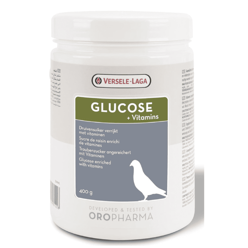 VERSELE-LAGA Oropharma Glucose + Vitamins 400 g | Supliment Energetic cu Vitamine pentru Porumbei