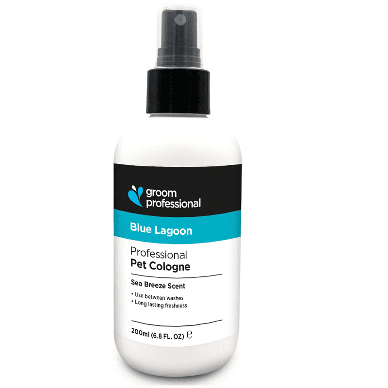 GROOM PROFESSIONAL Blue Lagoon Cologne 200 ml | Parfum Profesional pentru Caini, cu Note Marine si Citrice | Finish Curat de Salon si Improspatare Zilnica