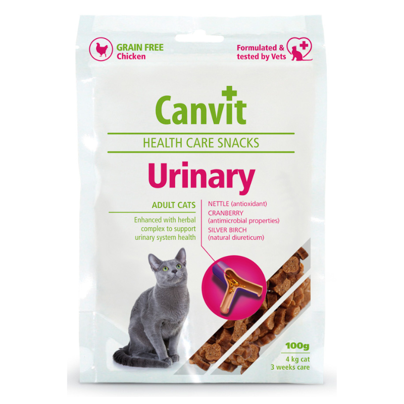 CANVIT Health Care Snack Urinary for Cats 100 g – Recompensă Funcțională pentru Pisici, Sănătatea Tractului Urinar