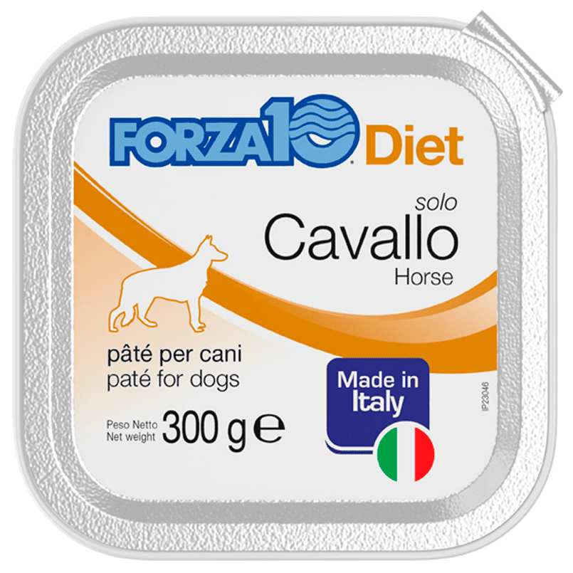 FORZA10 Solo Diet cu Cal, 300g - Hrana Umeda Monoproteica pentru Caini cu Alergii si Intolerante | Dieta de Excludere