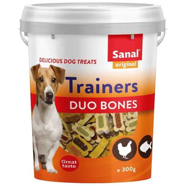 SANAL Trainers Duo Bones 300 g | Recompense Moi pentru Caini cu Pui si Peste | Ideale pentru Dresaj