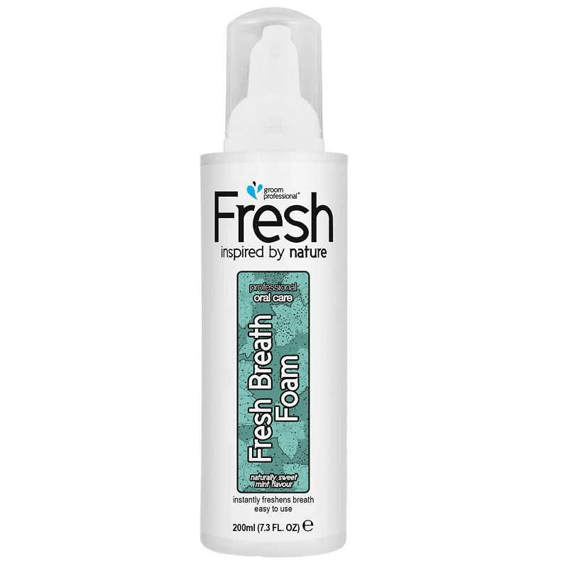 GROOM PROFESSIONAL Fresh Breath Foam 200 ml | Spumă pentru Igiena Orală a Câinilor, Respirație Proaspătă și Îngrijirea Dinților și Gingilor