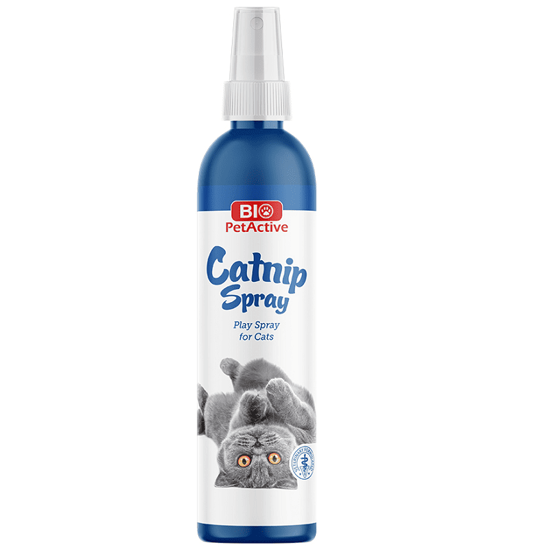 BIO PetActive Bio Catnip Spray 100 ml | Spray de Joaca pentru Pisici cu Catnip si Valeriana | Stimuleaza Interesul pentru Jucarii si Accesorii