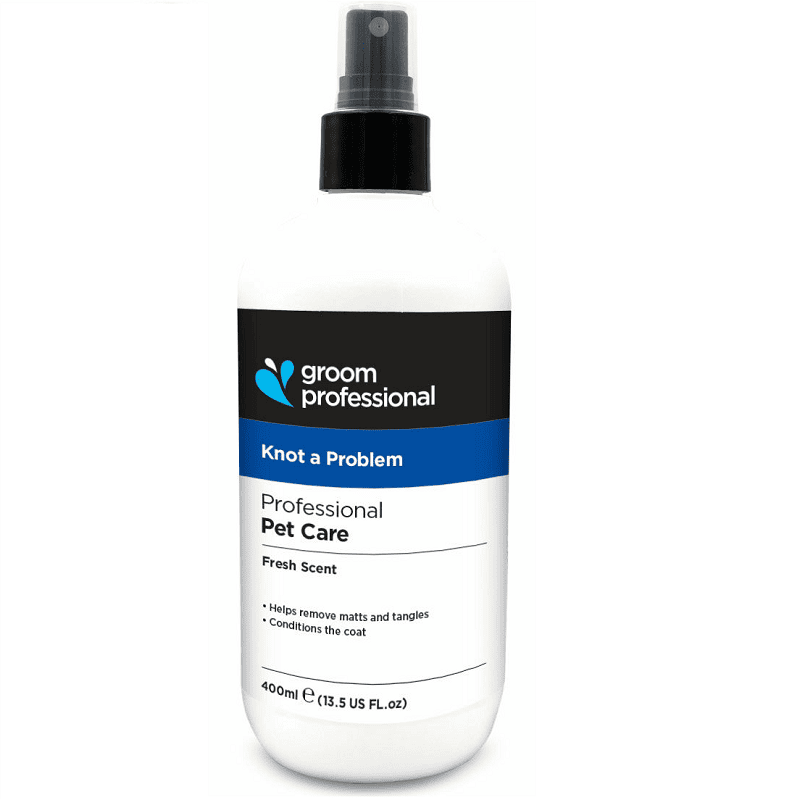 GROOM PROFESSIONAL Knot A Problem Detangling Spray 400 ml | Spray Balsam Leave-In pentru Descalcirea Parului la Caini si Pisici | Catifelare si Stralucire Naturala