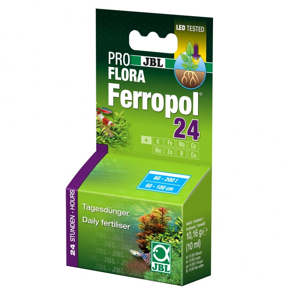 JBL PRO FLORA Ferropol 24 | Fertilizant Lichid pentru Plante Luxuriante in Acvarii de Apa Dulce, 10ml