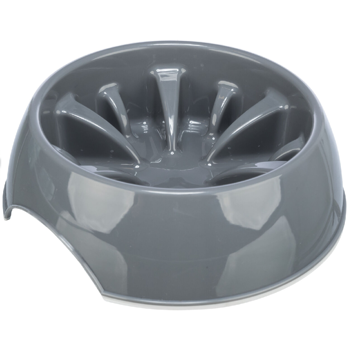 Castron Antiderapant, din Plastic, Pentru Hranire Lenta Caini 300ml
