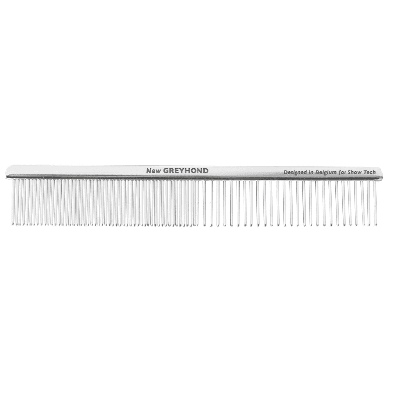 SHOW TECH Greyhound Mini Comb 13.5 cm | Pieptene Profesional Compact pentru Descurcare, Volum si Finisare la Caini si Pisici