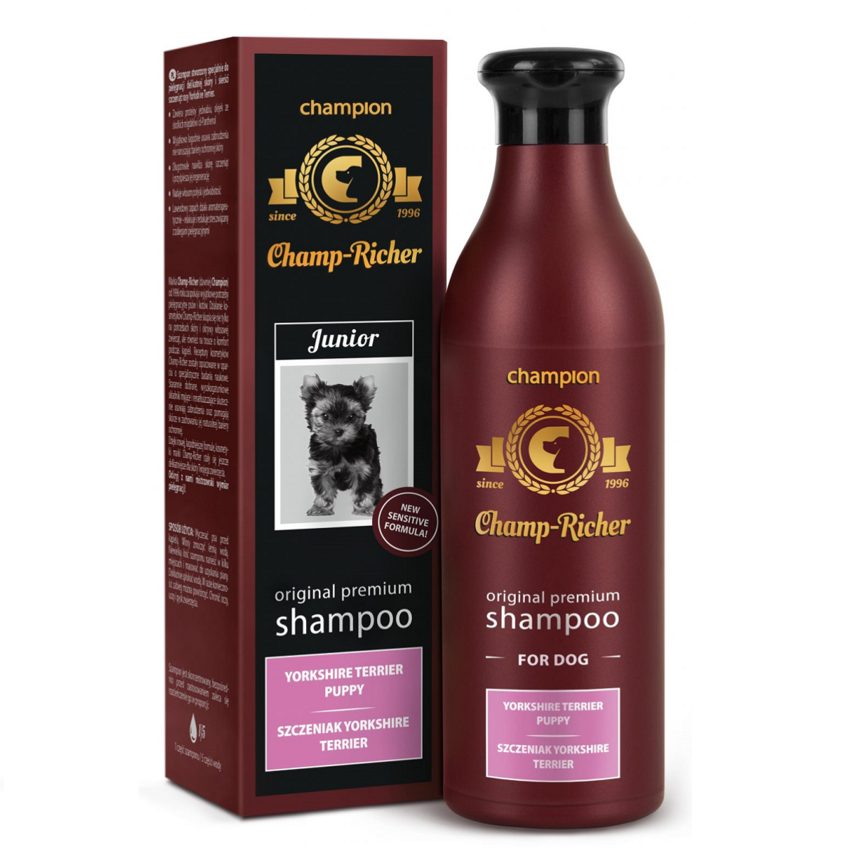 CHAMP RICHER, Sampon Profesional Concentrat 1:5, Pentru Pui de Yorkshire Terrier, 250ml