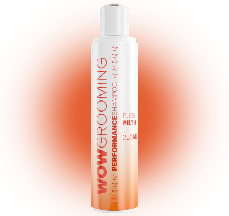 WOW GROOMING Performance Pure Filth, Sampon Concentrat 1:20  Pentru Caini, Curata Perfect Cele mai Murdare si Mirositoare Robe, 250ml