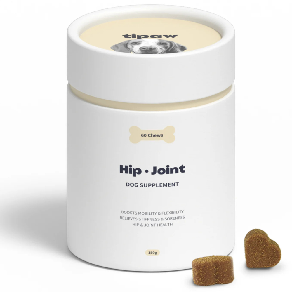 TIPAW Hip & Joint – Supliment Natural pentru Câini cu Probleme Articulare, cu Glucozamină, Condroitină și Colagen, 60 buc