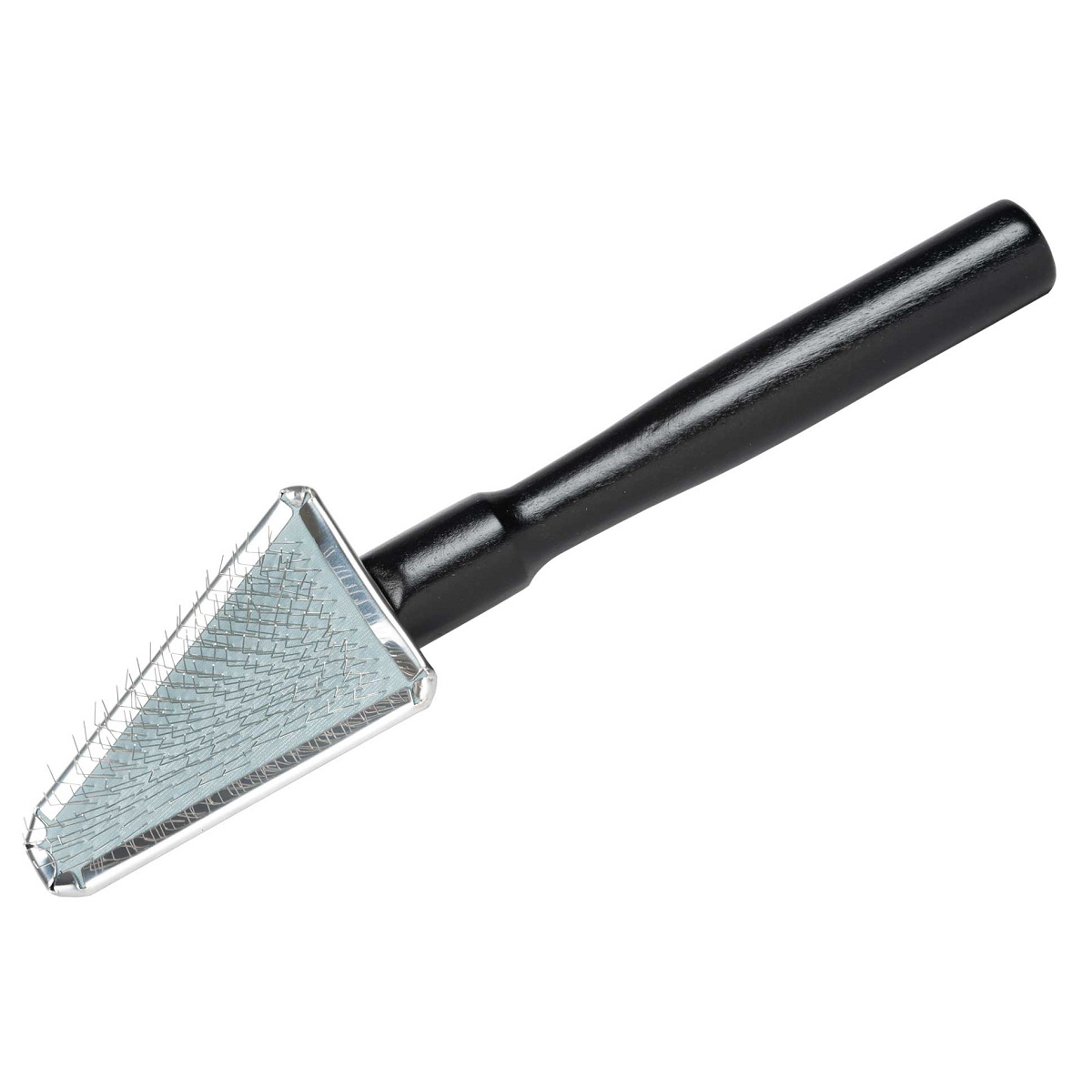 YENTO Show Coat Slicker Triangular Extra Long Handle | Perie Slicker Profesionala Triunghiulara pentru Grooming de Detaliu la Caini