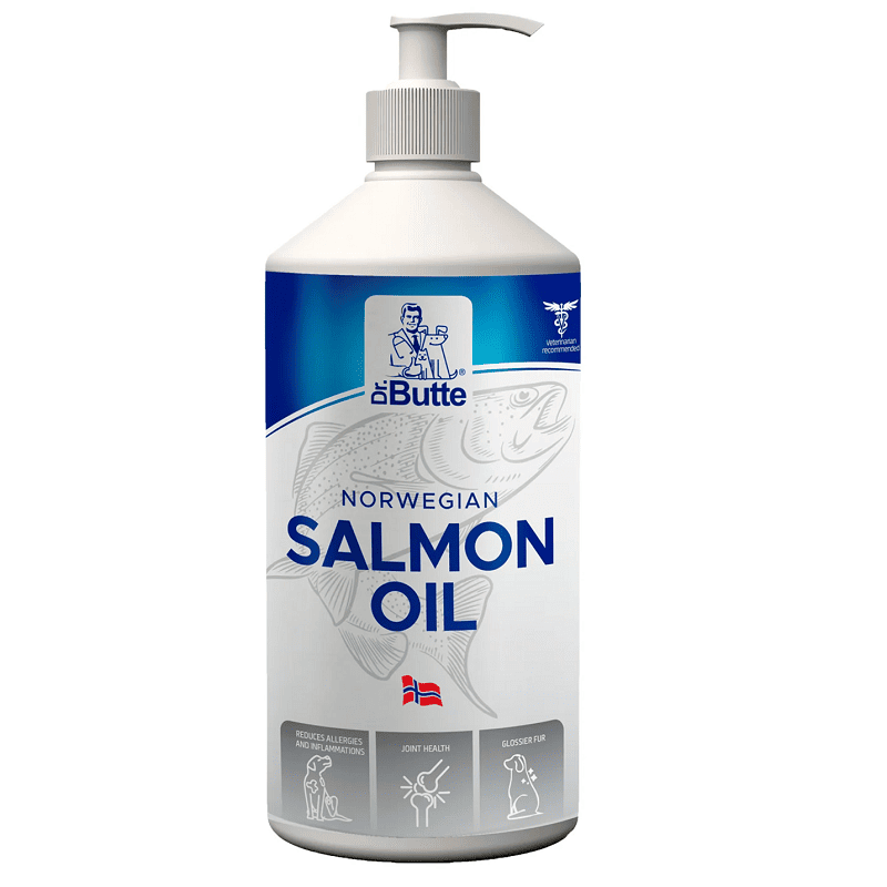 Dr. BUTTE Ulei de Somon Norvegian 500 ml | Supliment cu Omega 3 pentru Caini si Pisici | Piele Sanatoasa, Blana Lucioasa si Imunitate
