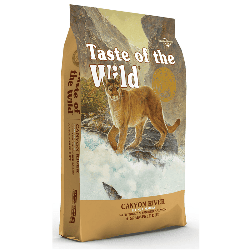 TASTE of the WILD Canyon River Cat 6.6kg | Hrana Uscata Fara Cereale pentru Pisici de Toate Varstele | cu Pastrav si Somon Afumat | Digestie Sanatoasa si Blana Stralucitoare