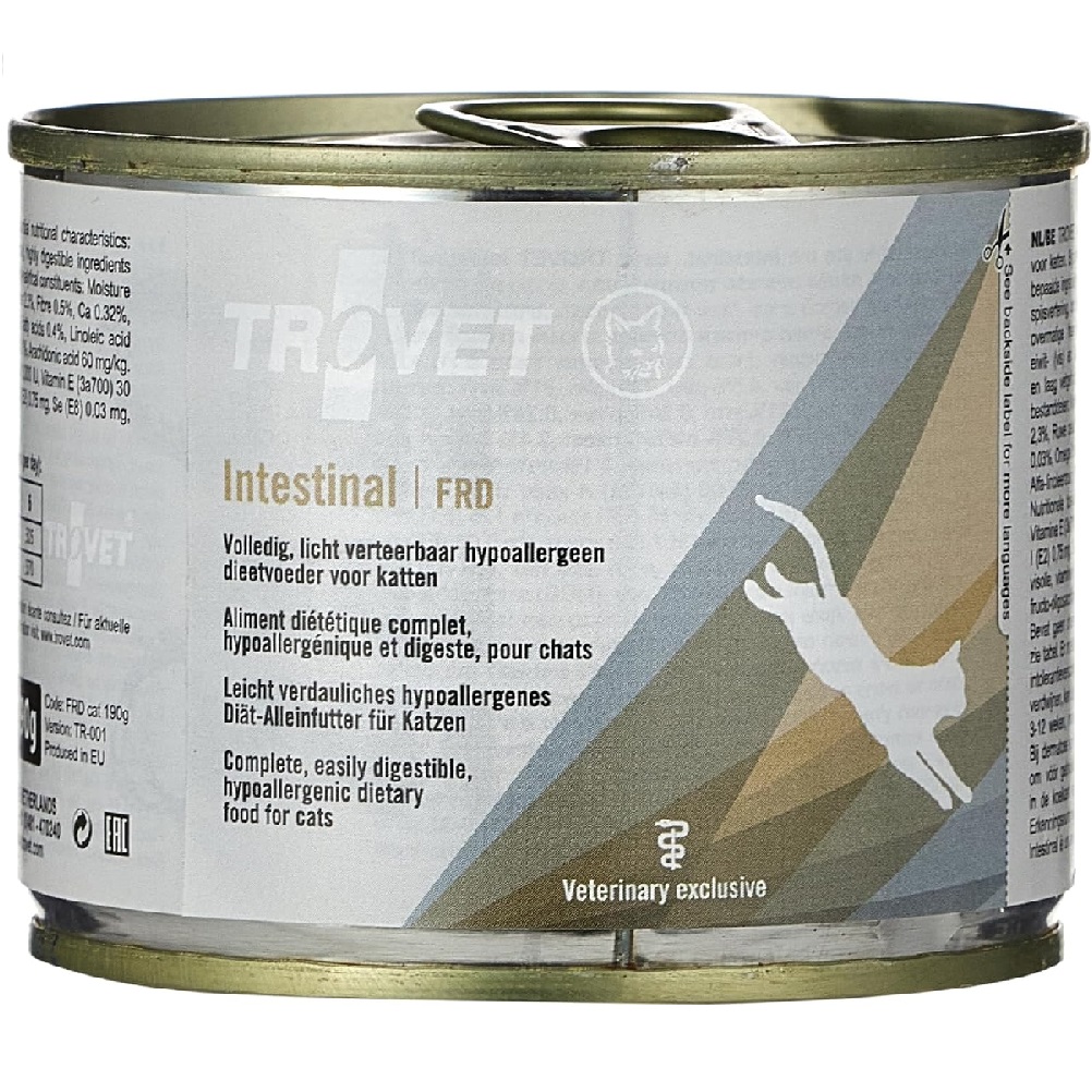 TROVET Intestinal Cat Conserva 200 g – Hrana Umeda Dietetica pentru Pisici cu Tulburari Gastrointestinale