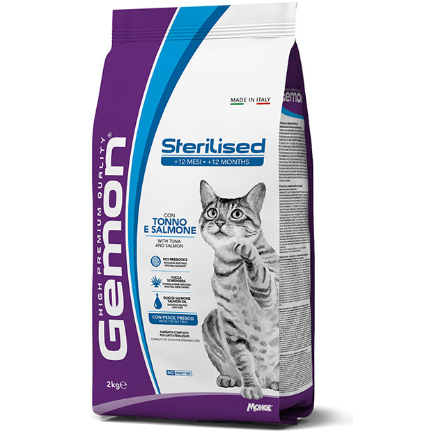 GEMON Cat Adult Sterelised, cu Ton si Somon – Hrană Uscată pentru Pisici Sterilizate, 2kg