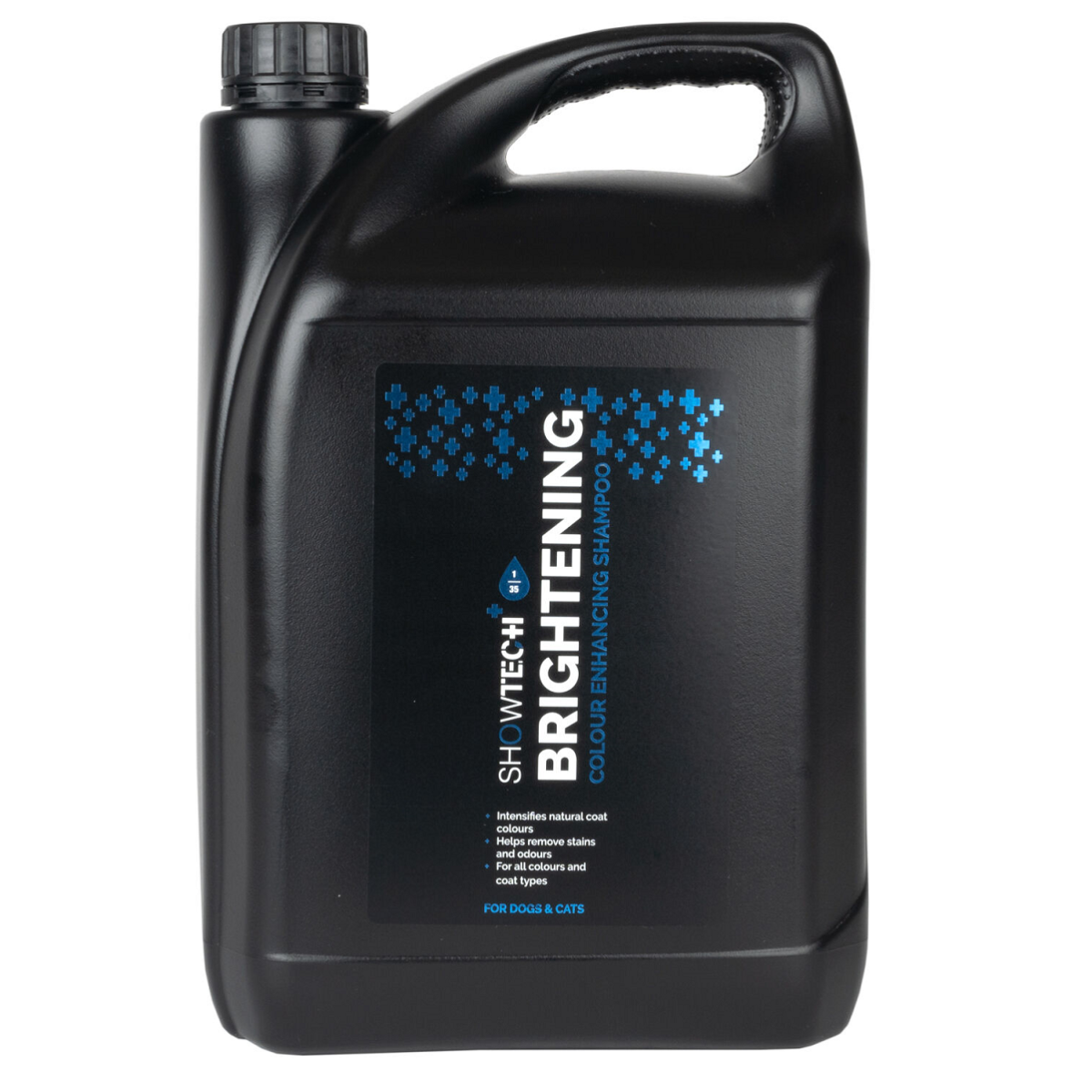 SHOWTECH+ Brightening Shampoo 5 L | Sampon Profesional Concentrat 1:35 pentru Intensificarea Culorii si Stralucirii Blanii la Caini si Pisici