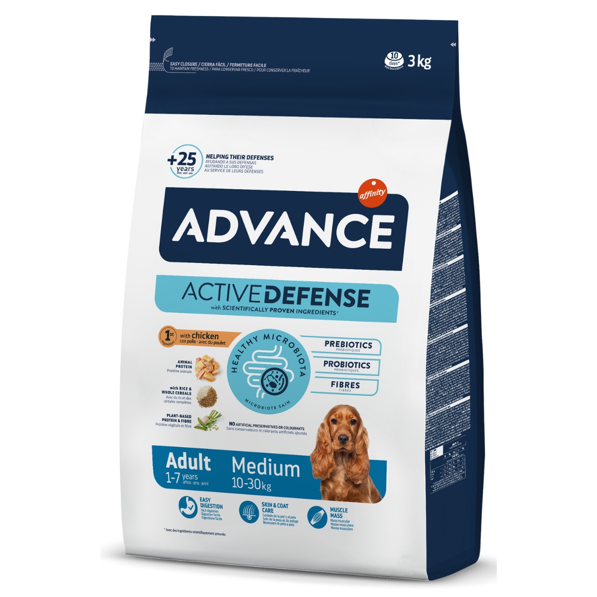 ADVANCE Adult Medium, cu Pui, Hrana Uscata Caine, 3Kg