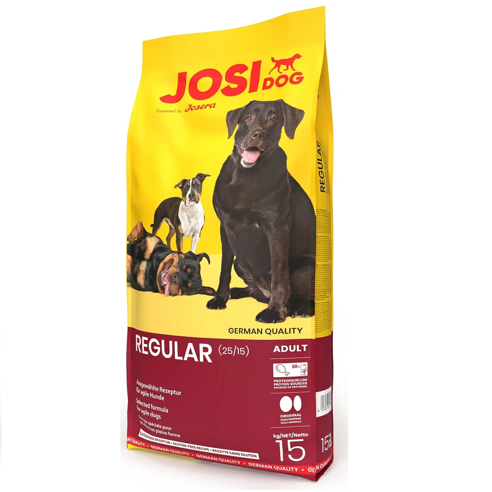 JOSIDOG Adult Regular 15 kg | Hrană Uscată fără Gluten pentru Câini Adulți Activi