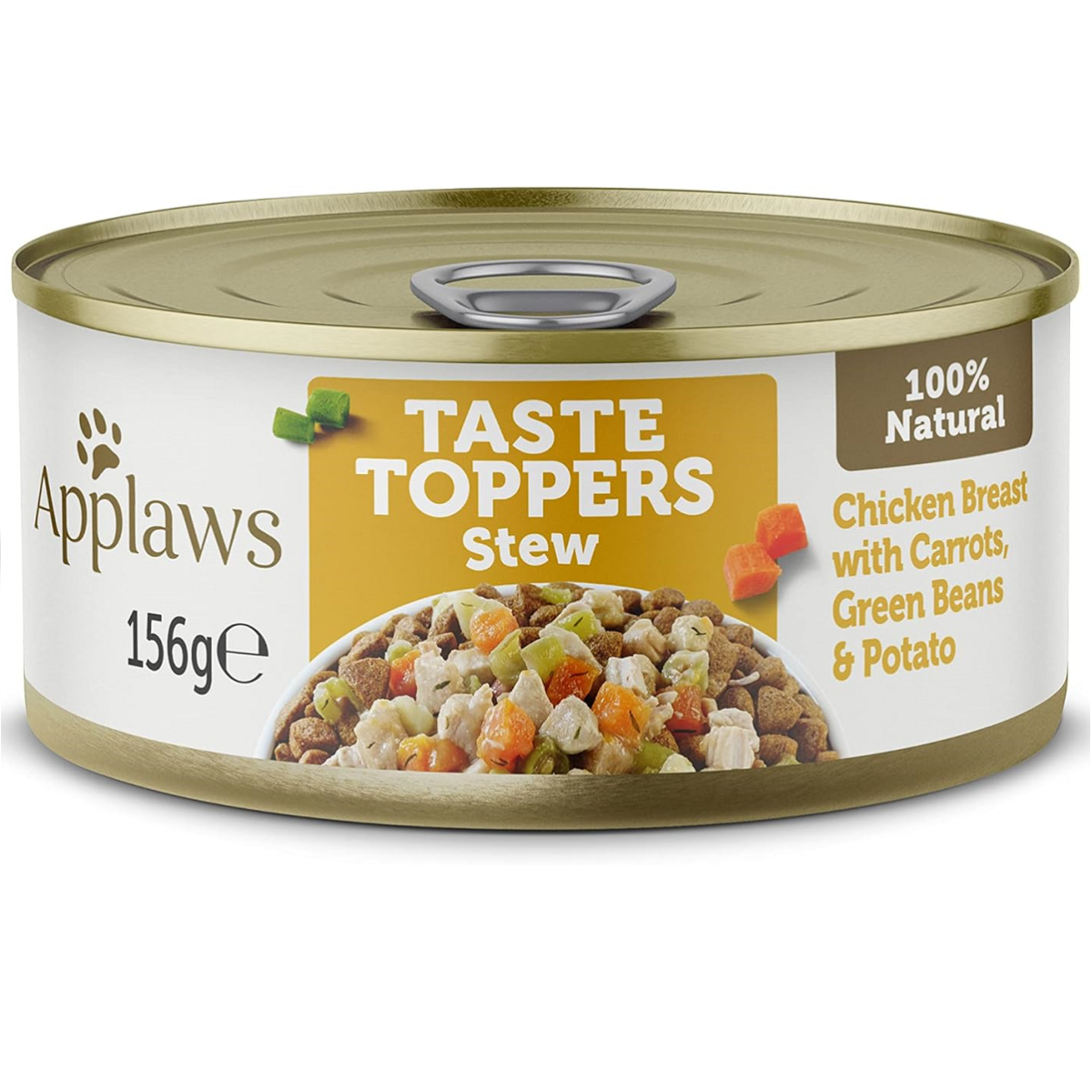 APPLAWS 100% Natural, Conserva Hrana Umeda Caine, Piept de Pui si Vegetale, 156g
