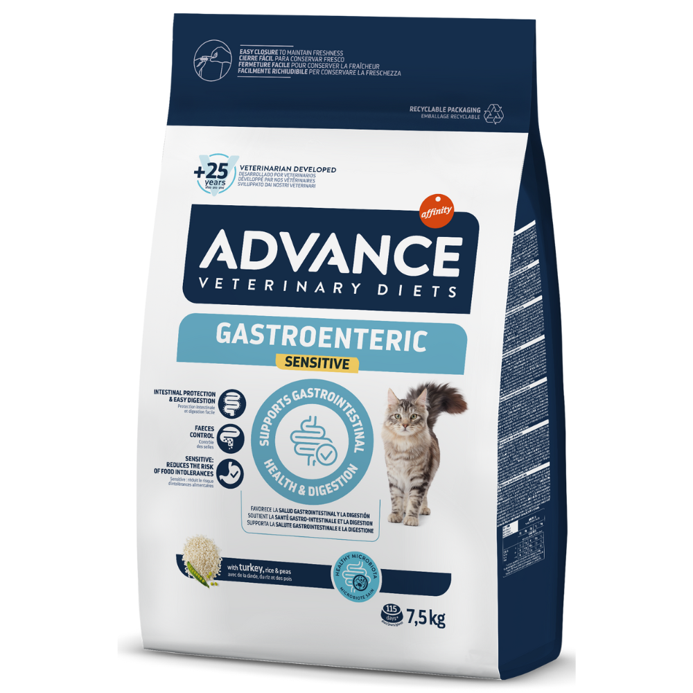 ADVANCE Veterinary Diets Gastroenteric Sensitive Hrana Uscata Pisici cu Boli Gastrointestinale, 7.5kg