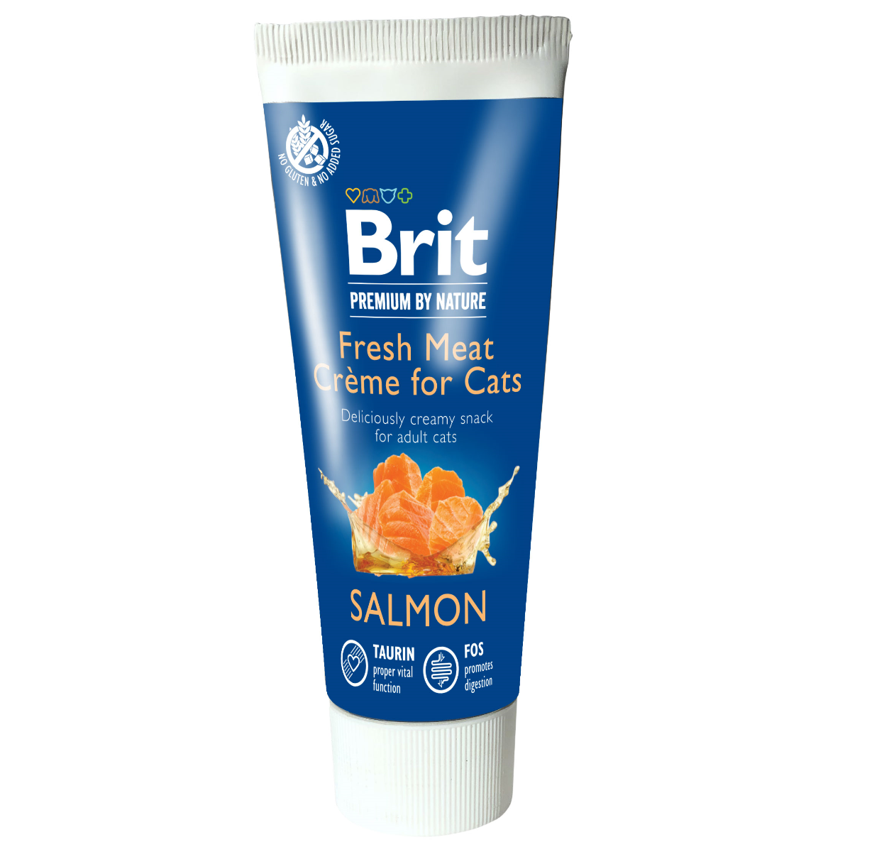 BRIT PREMIUM By Nature Fresh Meat Creme, Somon, Supliment Nutritiv | Recompensa Pisici (pateu fin), 75g