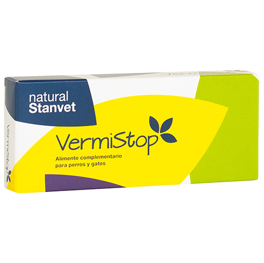 VERMISTOP Tablete Antiparazitare, cu Extracte Naturale din Plante, Pentru Caini si Pisici, 20 tablete