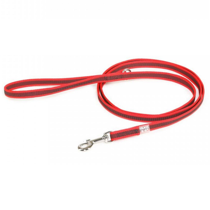 JULIUS K9 Lesa Antiderapanta cu Maner, Rosie, 1.8m / 20mm, Caini Maxim 50kg