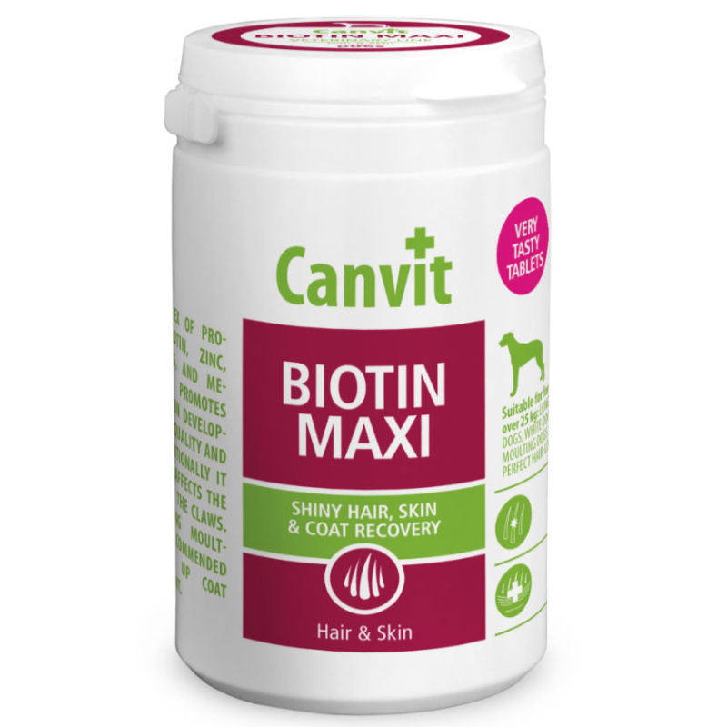 CANVIT Biotin Maxi for Dogs 500 g – Supliment pentru Piele Sanatoasa si Blana Stralucitoare la Cainii de Talie Mare