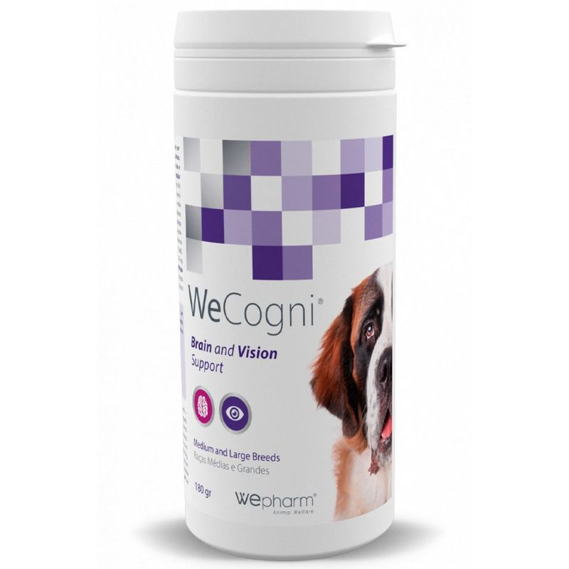 WePHARM WeCogni Pulbere 180 g – Supliment cu Omega-3 și Antioxidanți pentru Sustinerea Functiilor Cognitive si Vederea Cainilor si Pisicilor in Varsta