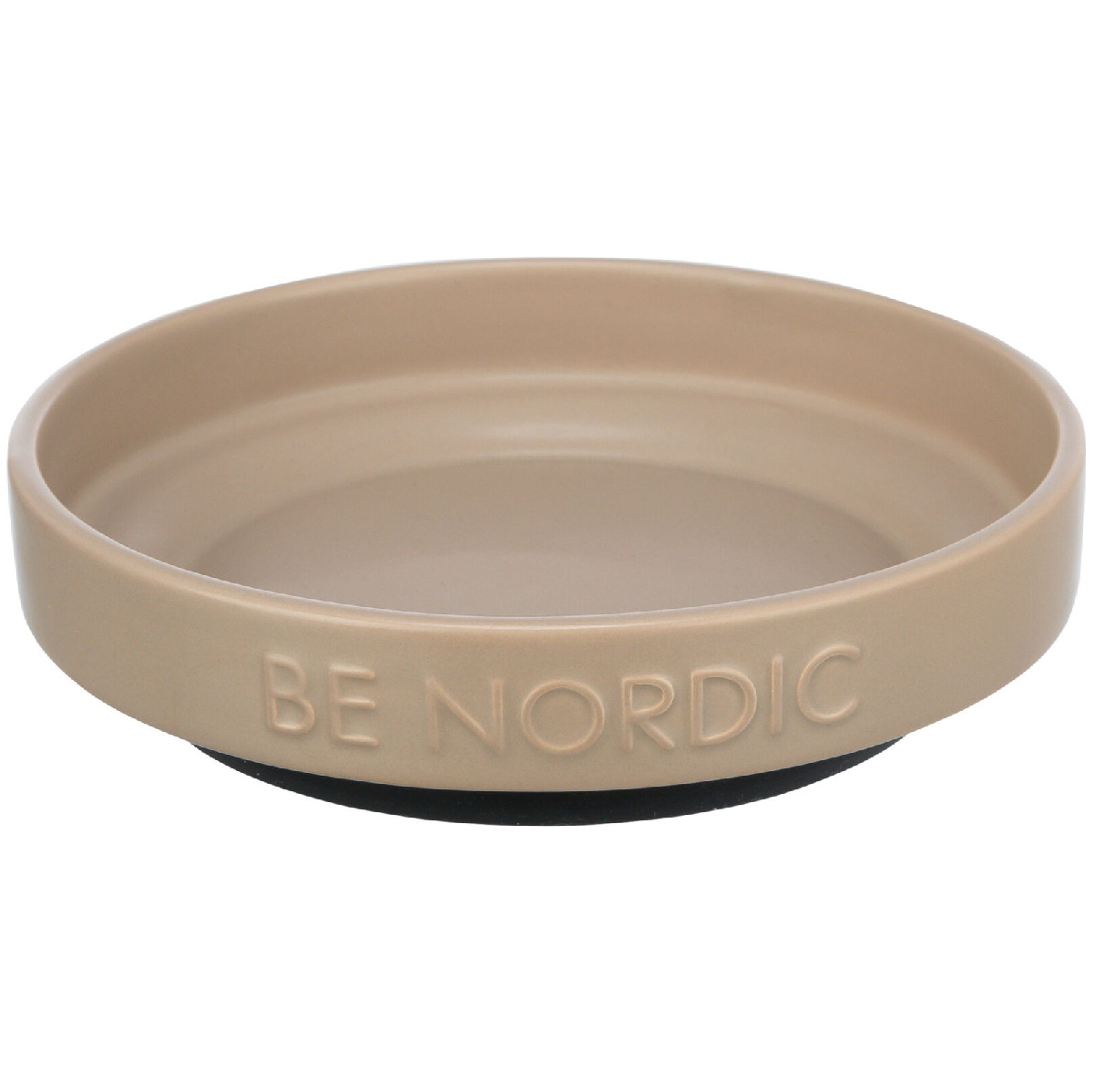BE NORDIC Bol Ceremic Pentru Pisici sau Pui de Catel, Taupe, 0.3L | 16cm