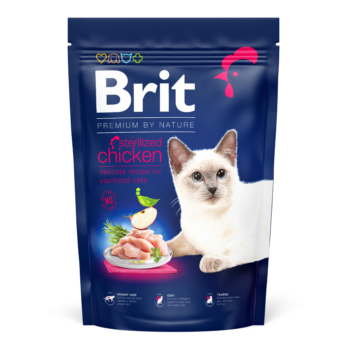 BRIT PREMIUM By Nature Cat Adult Sterilized, Pui, Hrana Uscata Pisica Sterilizata, Protectia Aparatului Urinar, 1.5kg