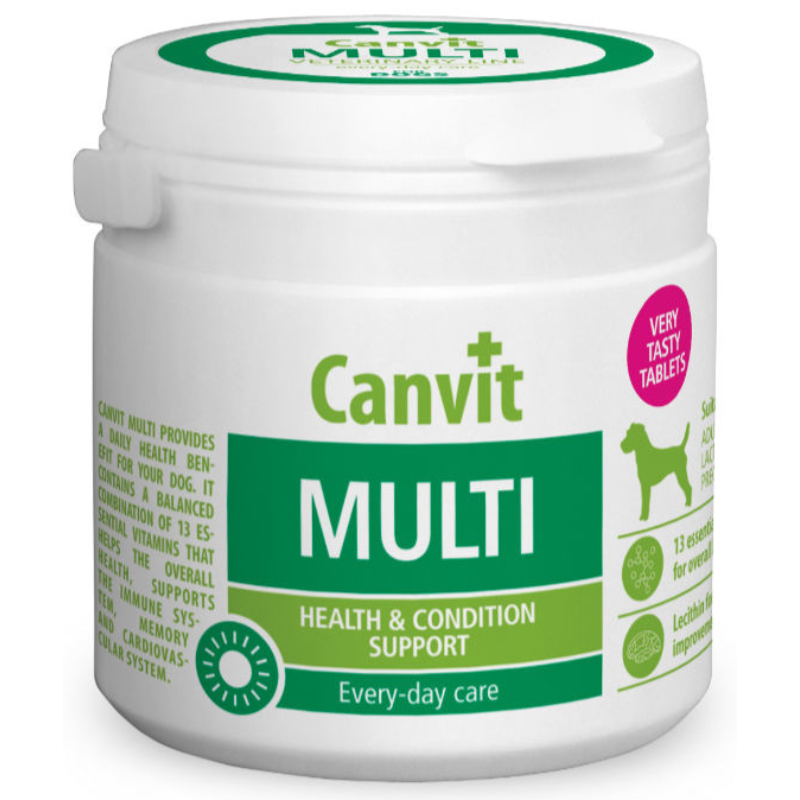 CANVIT Multi for Dogs 100 g – Supliment Multivitaminic pentru Câini de Toate Taliile, Imunitate Puternică și Vitalitate