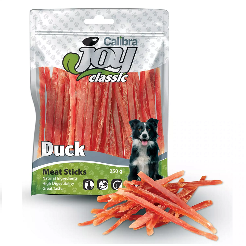 CALIBRA DOG JOY Classic, Rata, Recompense Monoproteice, Fara Cereale Pentru Caini (fasii carne) 250g