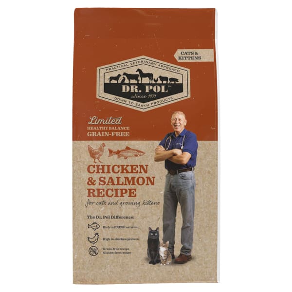 DR. POL Cat cu Pui si Somon 7 kg | Hrana Uscata fara Cereale pentru Pisici si Pisoi