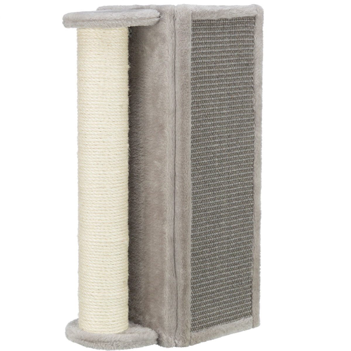 Ansamblu de Colt cu Placa de Zgariat si Sisal Cilindric Vertical Pentru Pisici, 19x58x19cm
